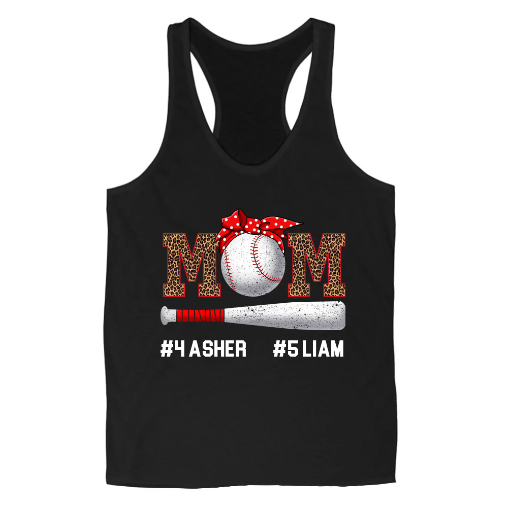 Personalized Baseball Mom Kid's Name Tank Top