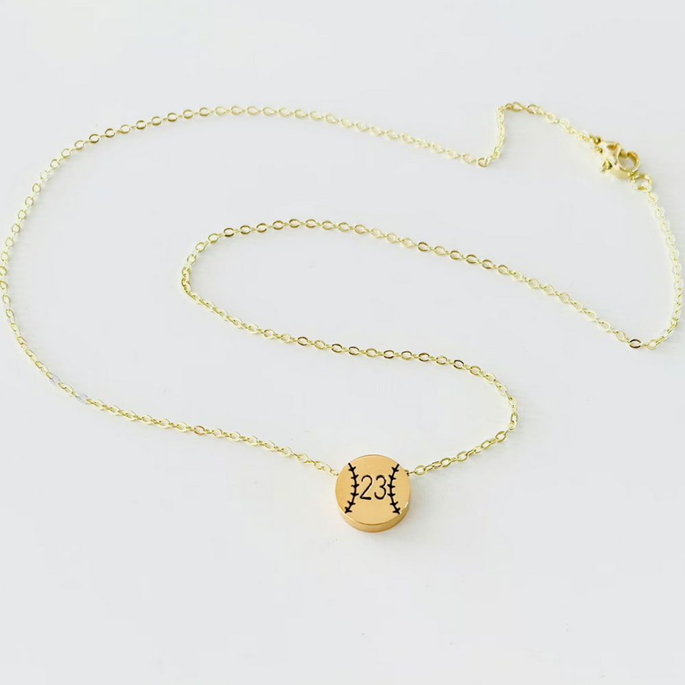 Personalized Baseball Number Necklace