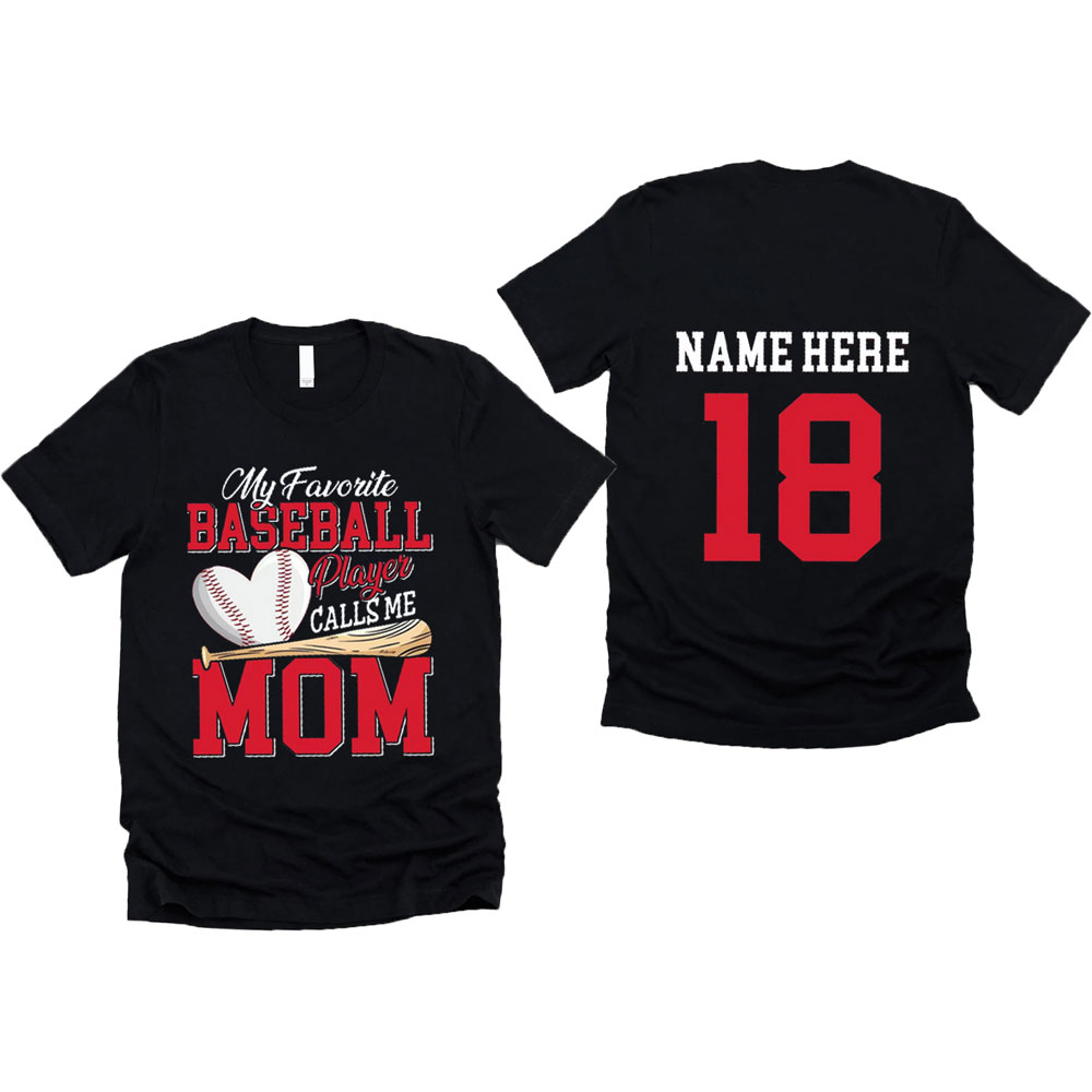 Personalized Baseball Player Calls Me Mom Shirt