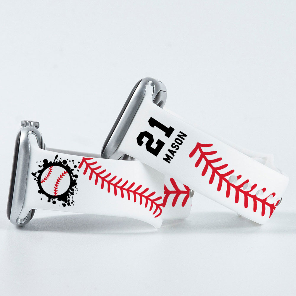 Personalized Baseball Watch Band compatible with Apple Watch