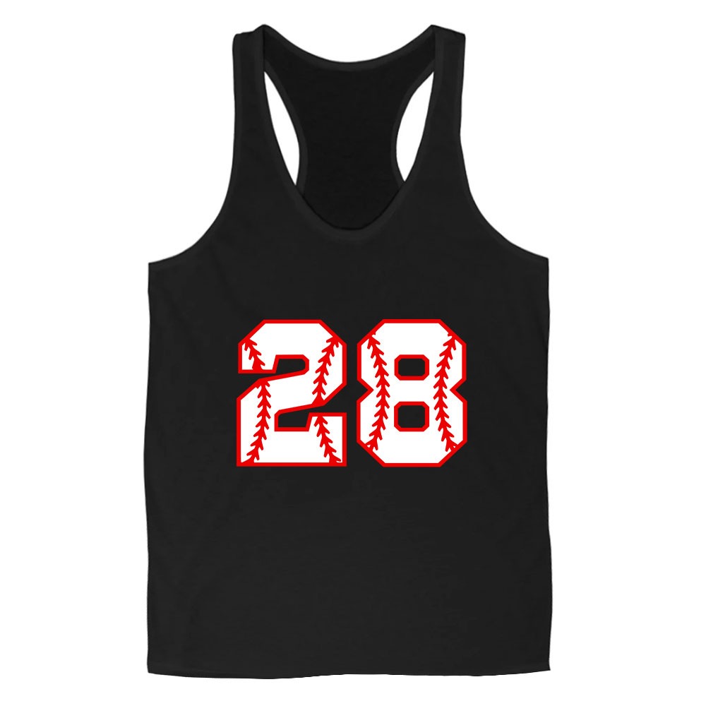 Personalized Baseball and Softball Number Racerback Tank Top