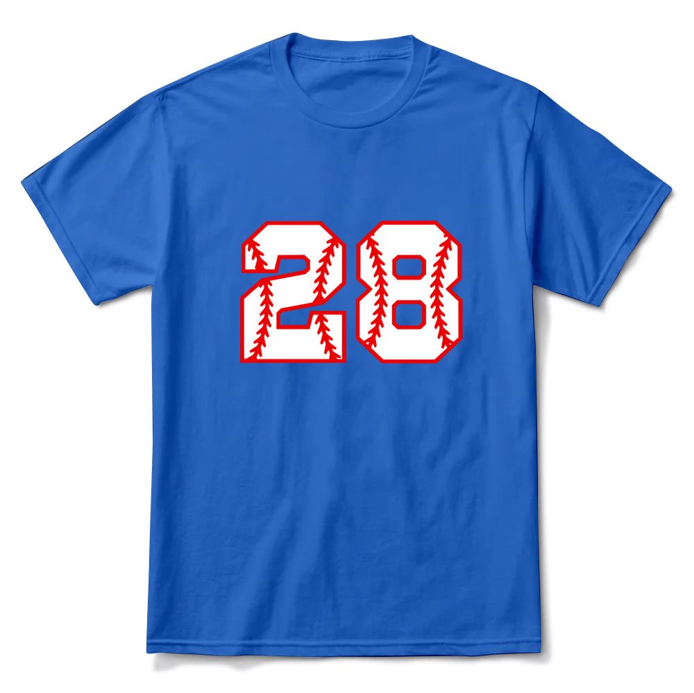 Personalized Baseball and Softball Number T-Shirt