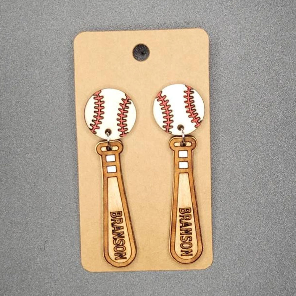Personalized Baseball or Softball Earrings