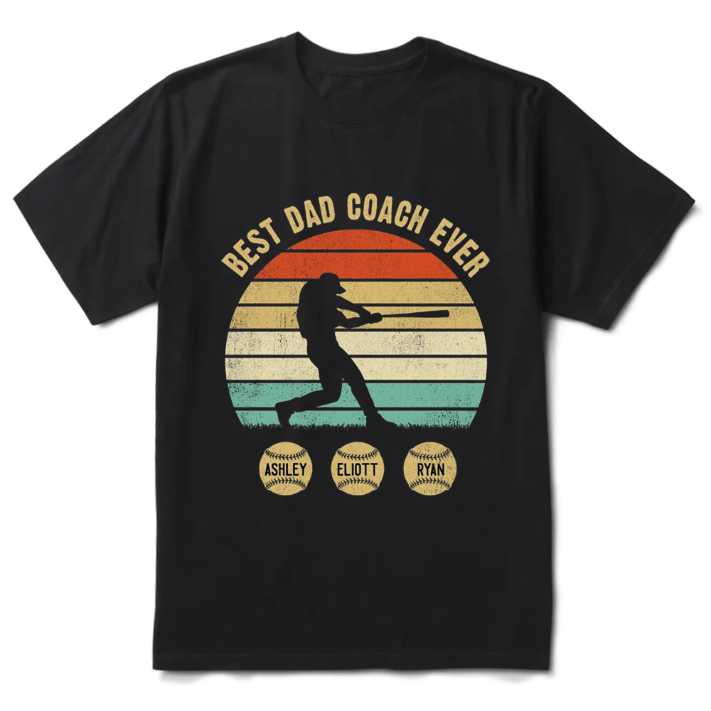 Personalized Best Baseball Dad Ever Shirt Father's Day Gift