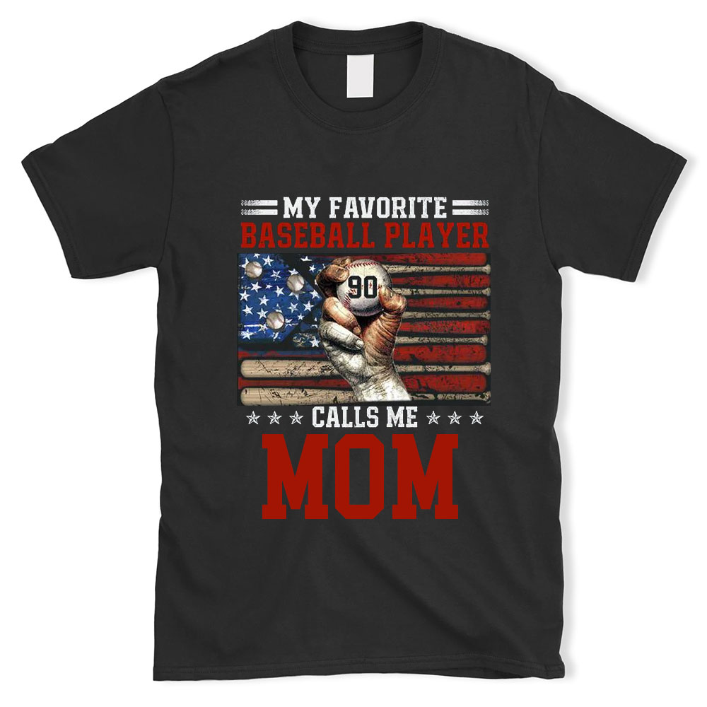Personalized My Favorite Baseball Player Calls Me Mom Dad Grandma Shirt