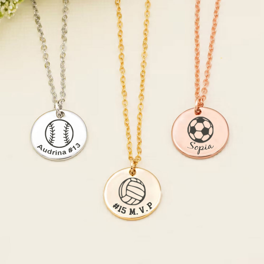 Personalized Sports Circle Necklace