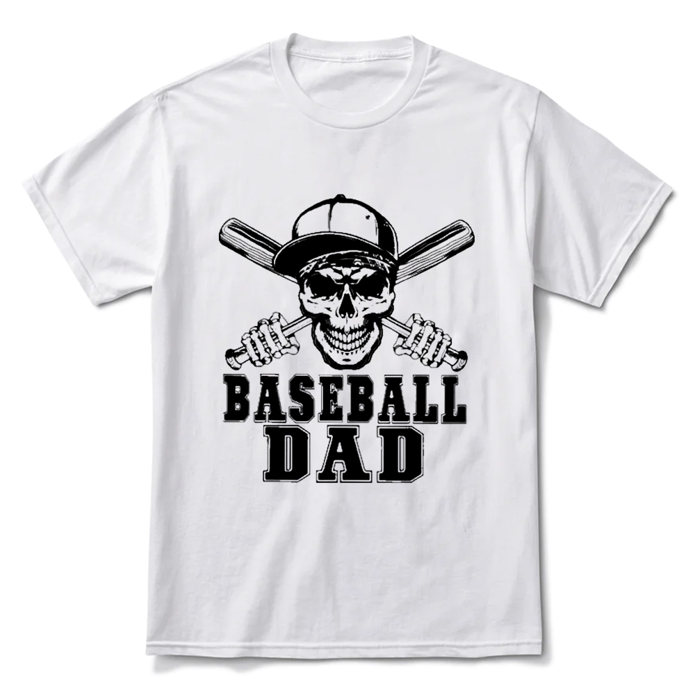 Skull Baseball Dad Shirt