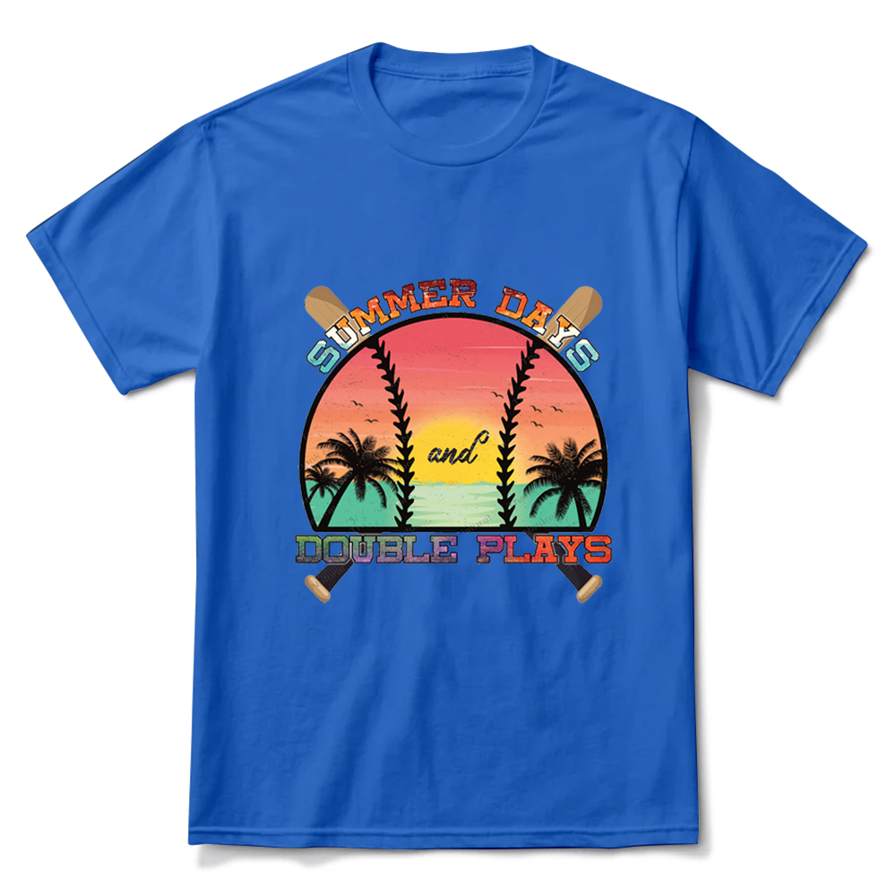 Summer Days and Double Plays Softball T-Shirt
