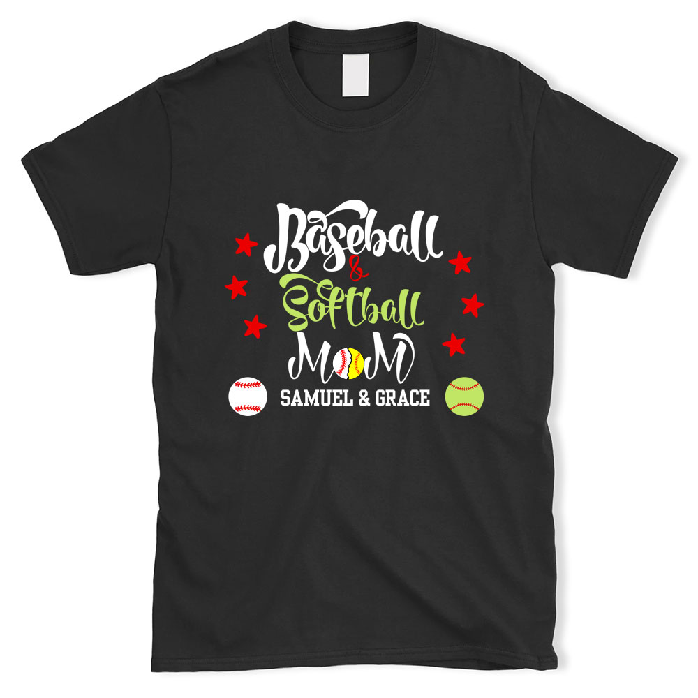 Two Balls Personalized Ball Mom Shirt