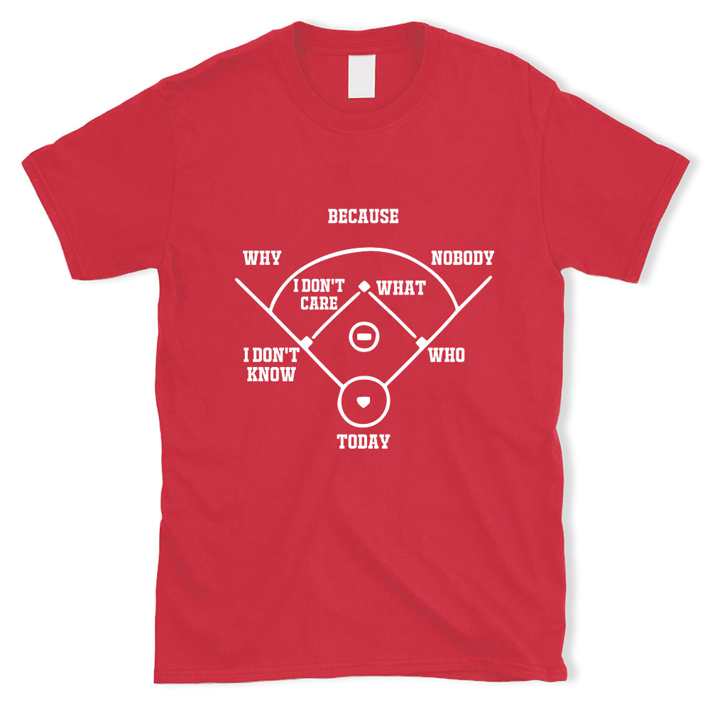  Who's on First? Baseball Diamond Fielding Card T Shirt : Sports  & Outdoors