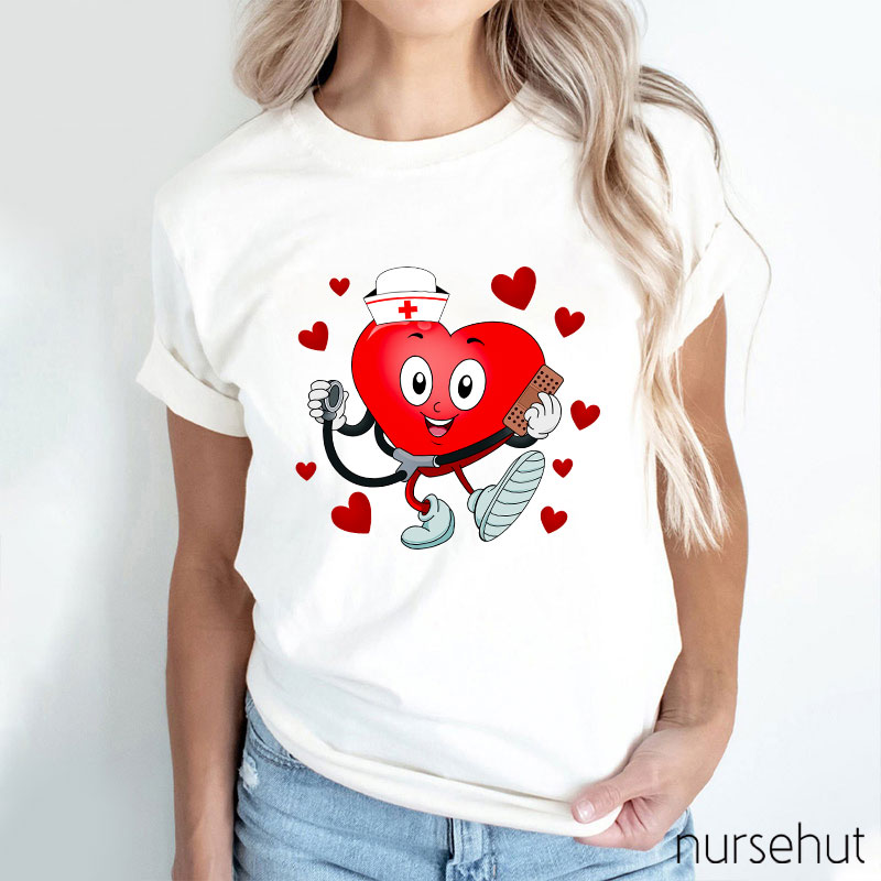 Valentine Nurse Vibes Nurse T-Shirt