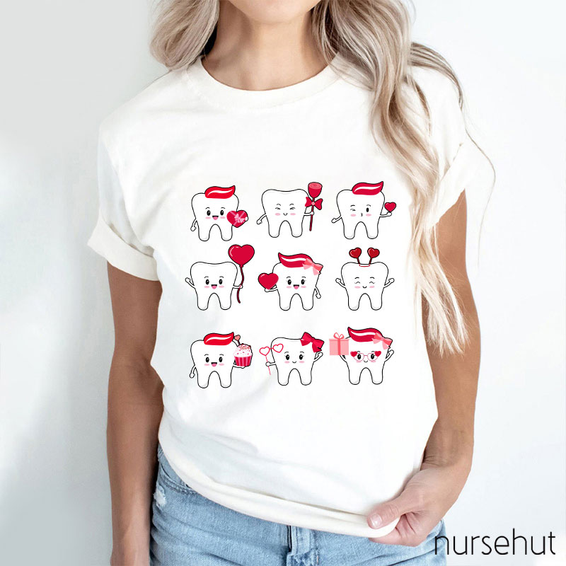 Valentine Teeth Nurse T-Shirt