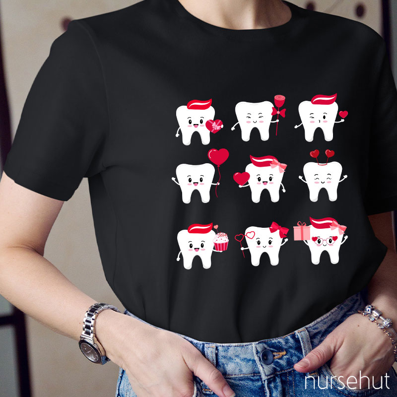 Valentine Teeth Nurse T-Shirt