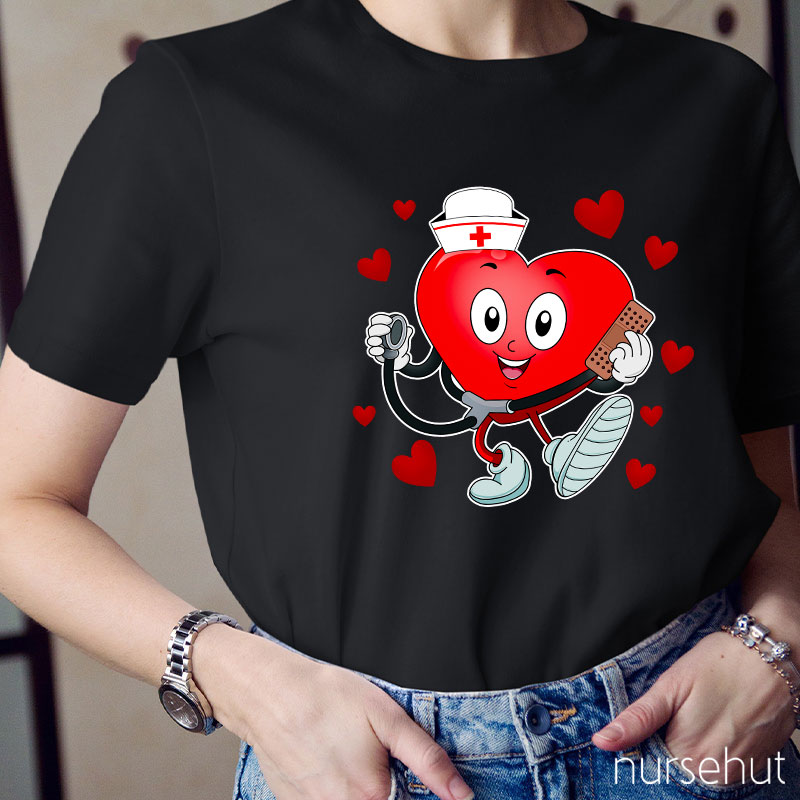Valentine Nurse Vibes Nurse T-Shirt