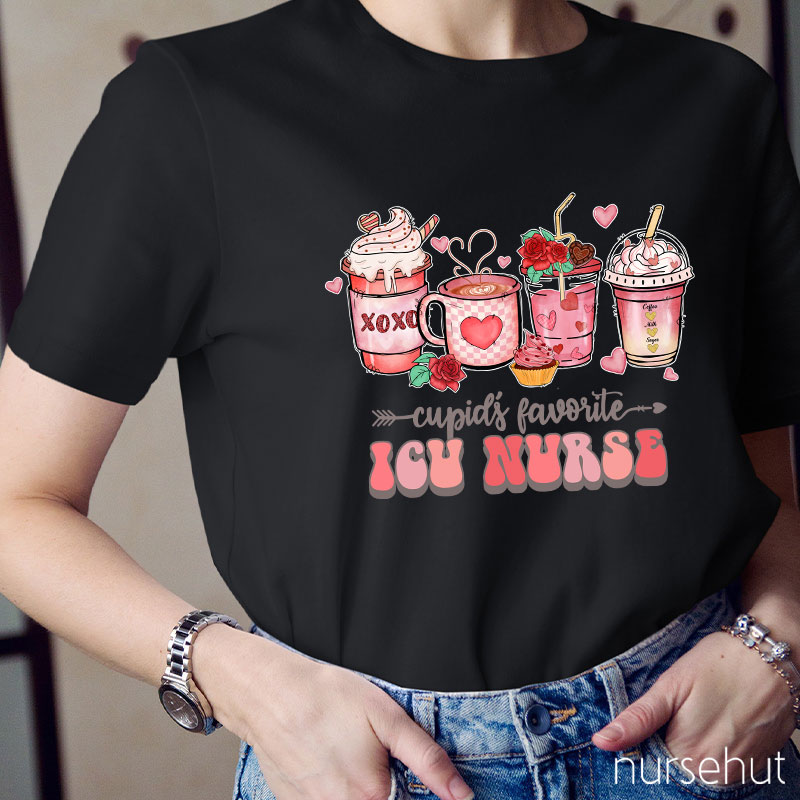 Personalized Cupid's Favorite ICU Nurse T-Shirt