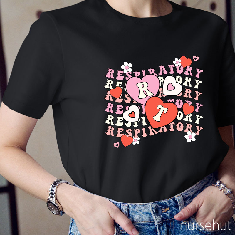 RT Respiratory Valentine Nurse T-Shirt