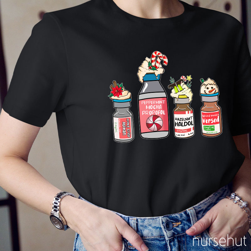 Christmas Special Medical Drinks Nurse T-Shirt