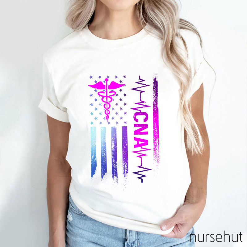 A Glittering Flag Nurse T-Shirt