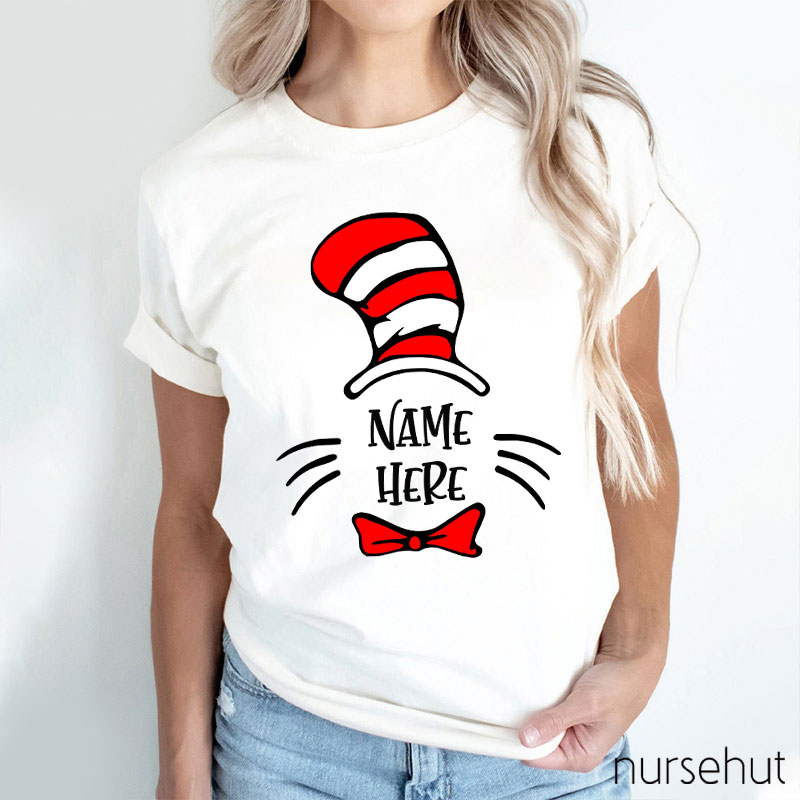 Personalized Teacher Name Cat T-Shirt