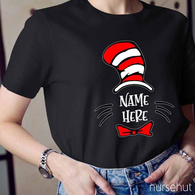 Personalized Teacher Name Cat T-Shirt