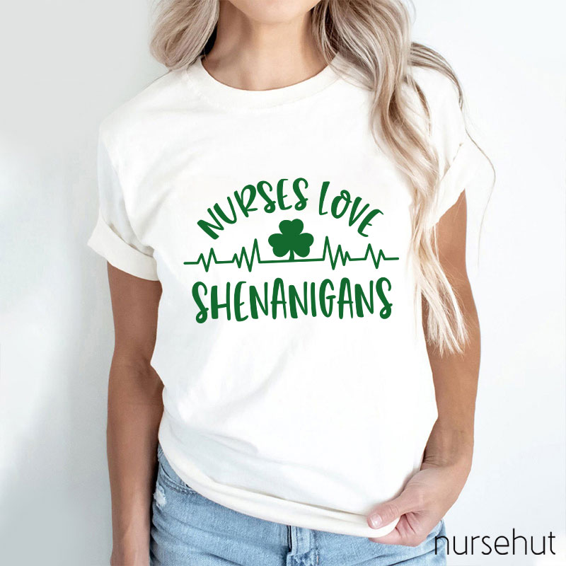 This Nurse Love Shenanigans Nurse T-Shirt