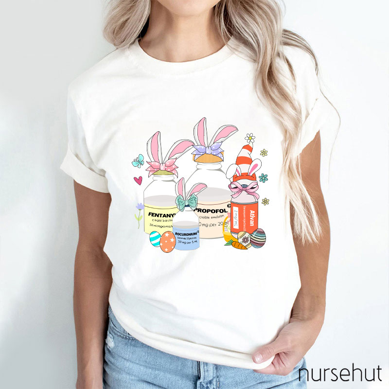 Crna Bunny Crew Nurse T-Shirt