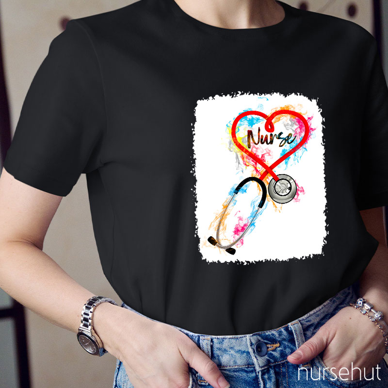 Heart Stethoscope Nurse T-Shirt