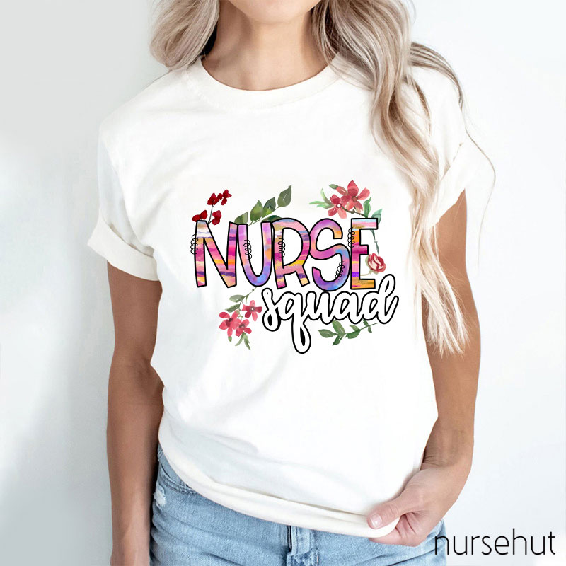 Nurse Squad Flower T-Shirt