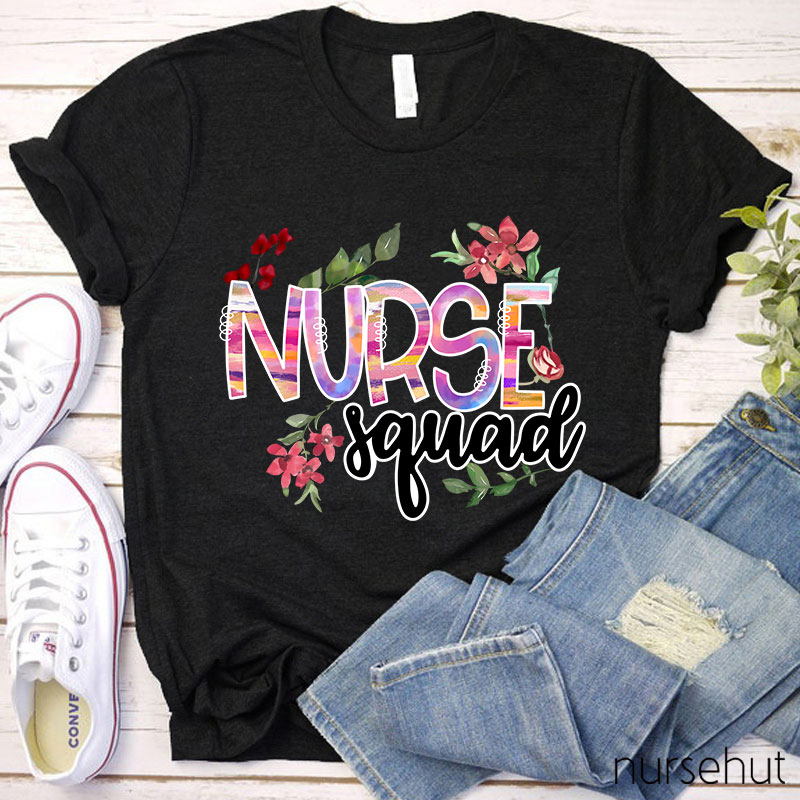 Nurse Squad Flower T-Shirt