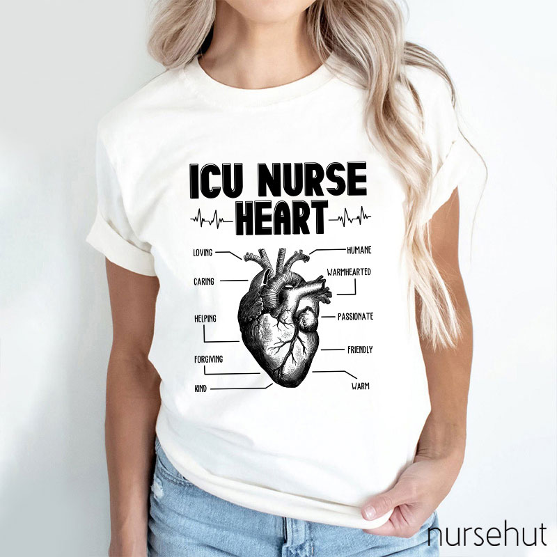 ICU Nurse Heart Nurse T-Shirt