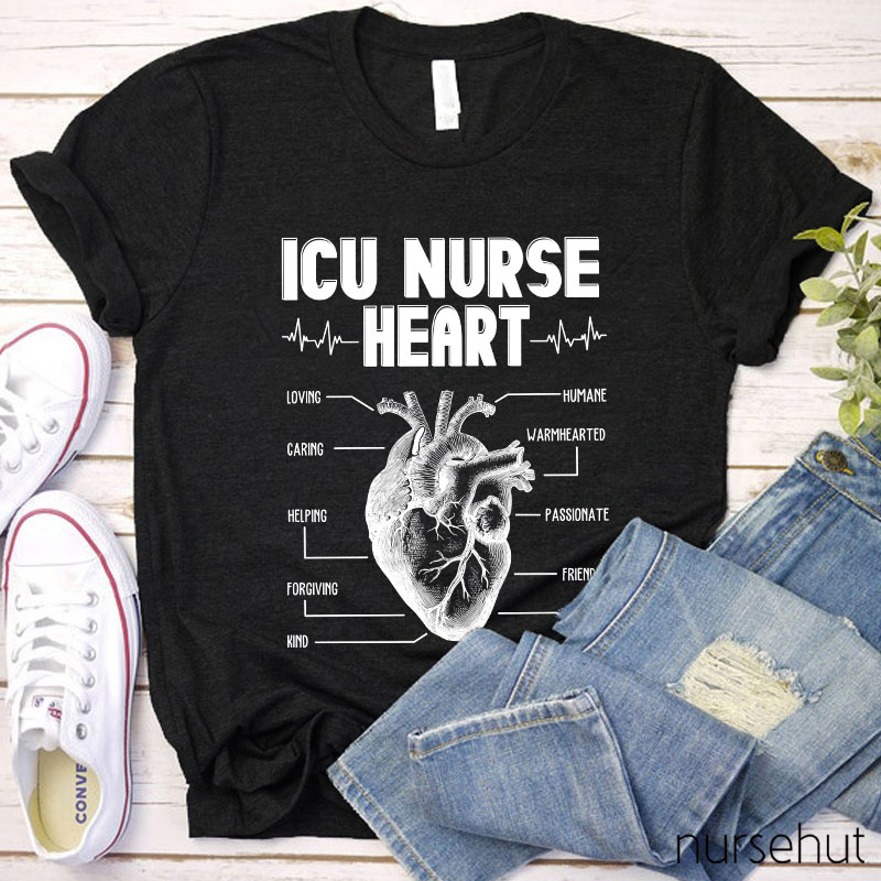 ICU Nurse Heart Nurse T-Shirt