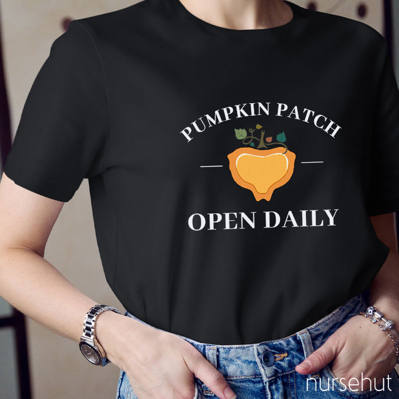 Pumpkin Patch Open Daily Nurse T-Shirt