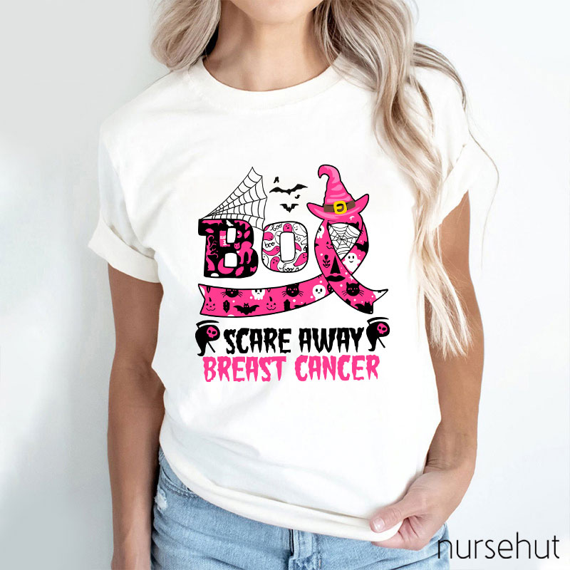 Scare Away Breast Cancer Nurse T-Shirt