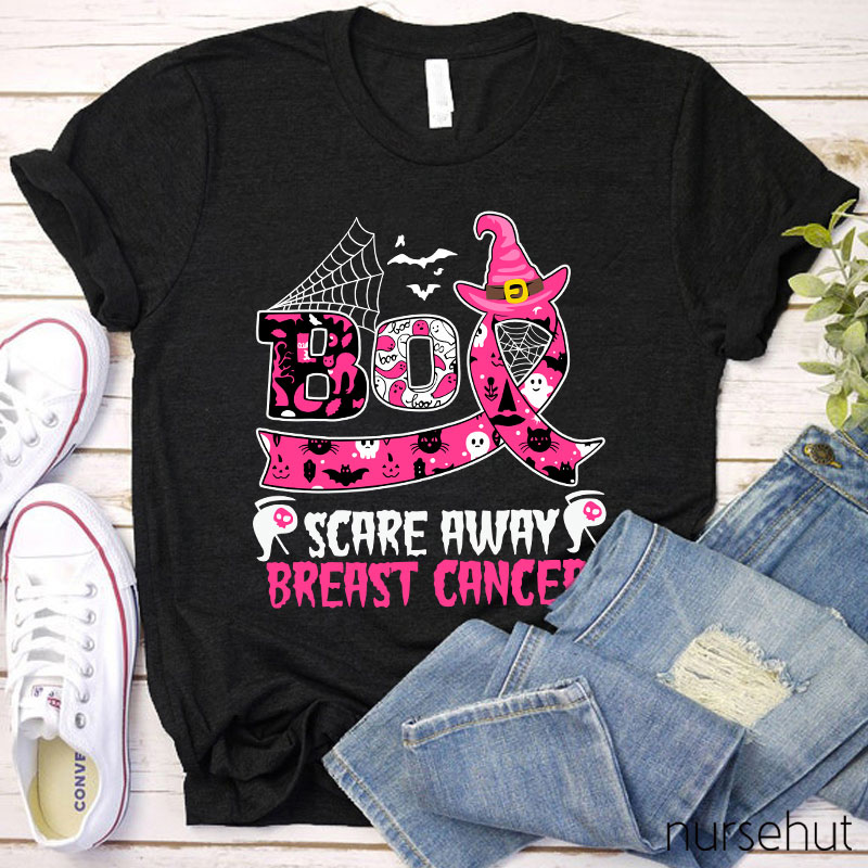 Scare Away Breast Cancer Nurse T-Shirt