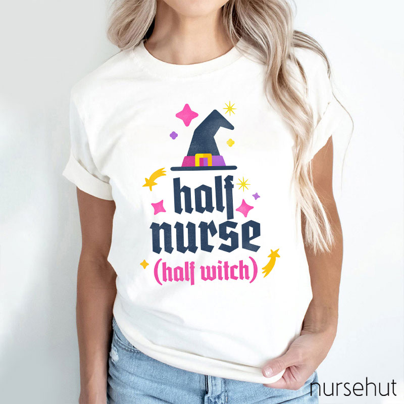 Half Nurse Half Witch Nurse T-Shirt