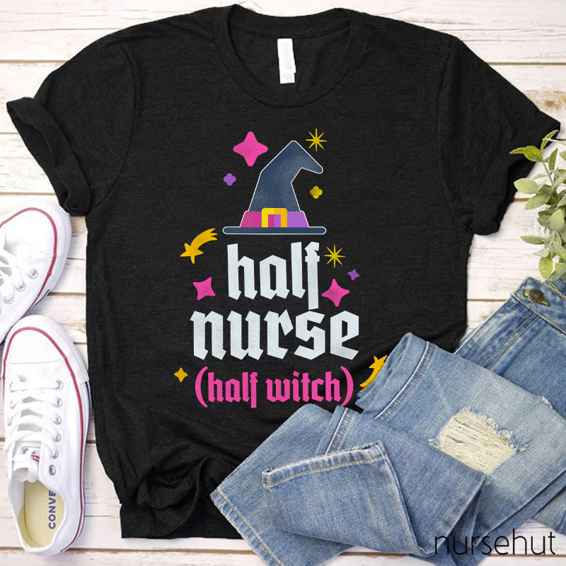 Half Nurse Half Witch Nurse T-Shirt
