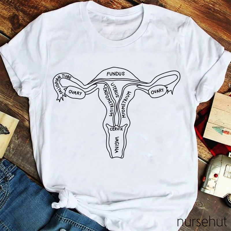 Uterus Anatomy Nurse T-Shirt