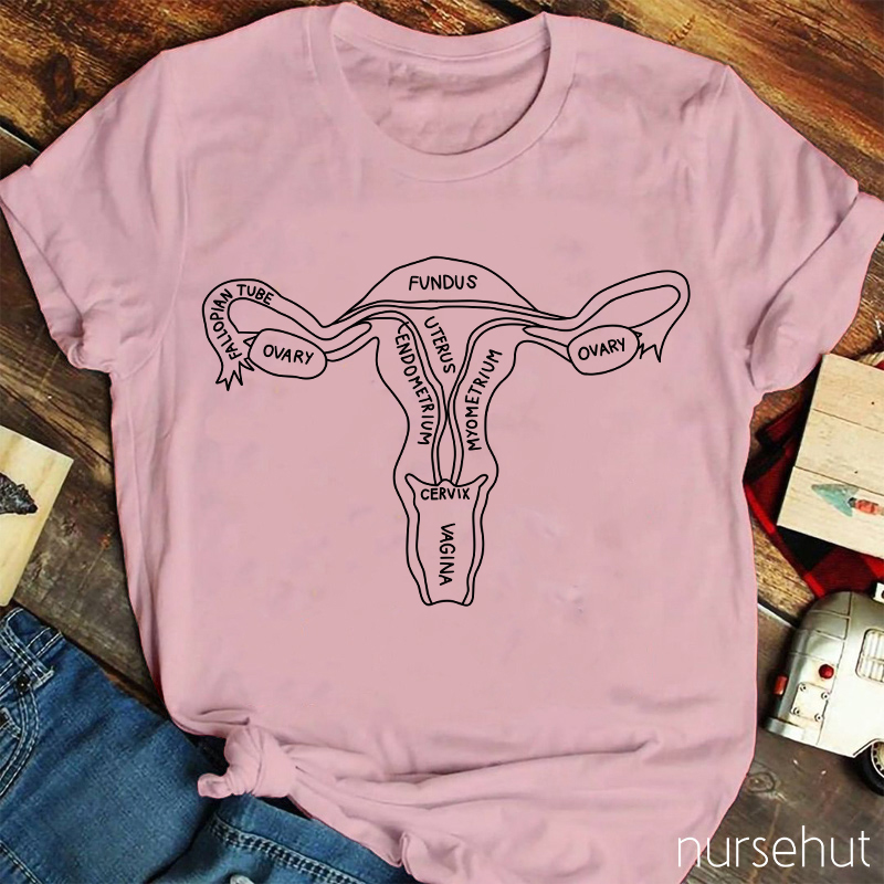 Uterus Anatomy Nurse T-Shirt