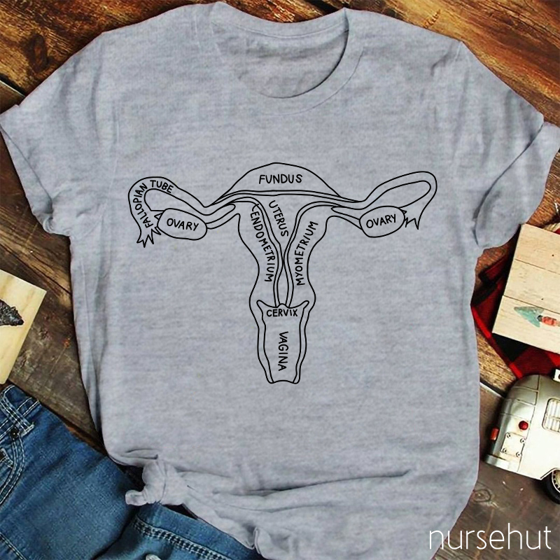 Uterus Anatomy Nurse T-Shirt