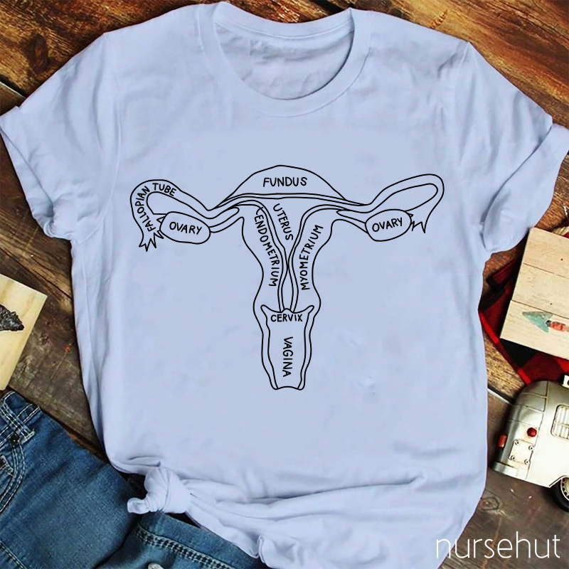 Uterus Anatomy Nurse T-Shirt