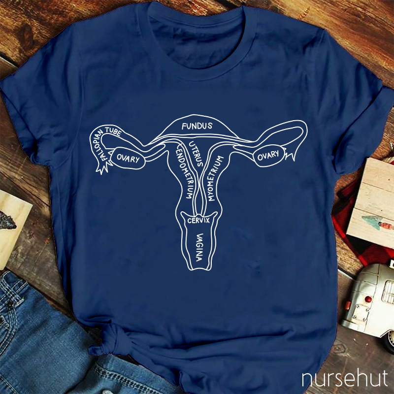 Uterus Anatomy Nurse T-Shirt