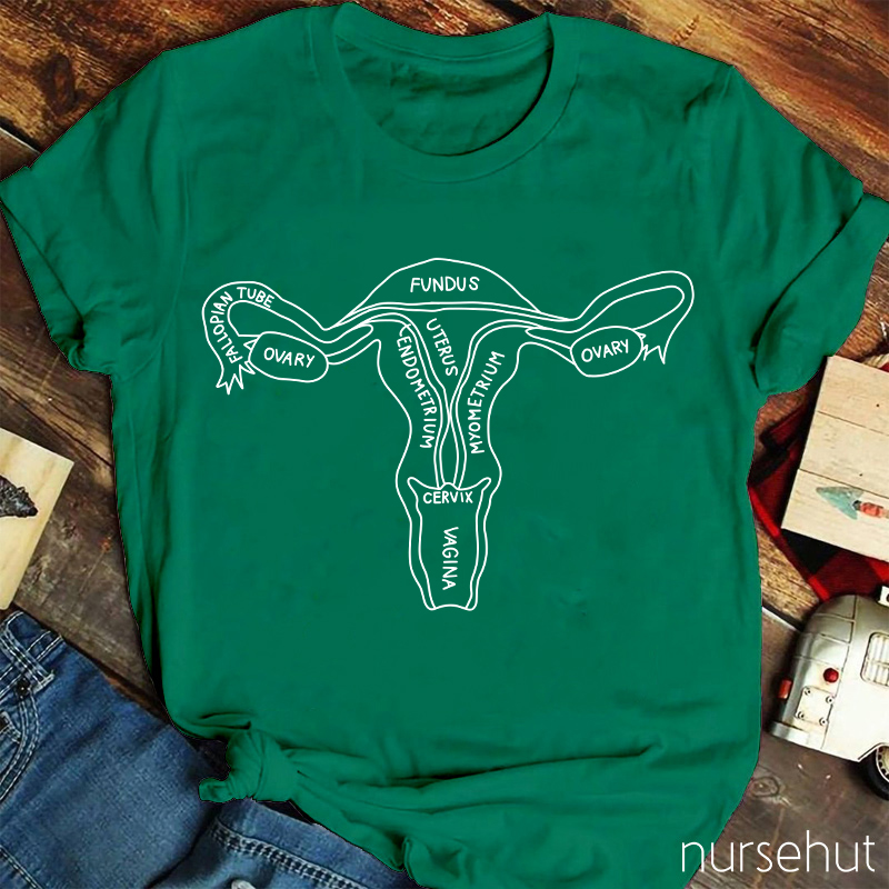 Uterus Anatomy Nurse T-Shirt