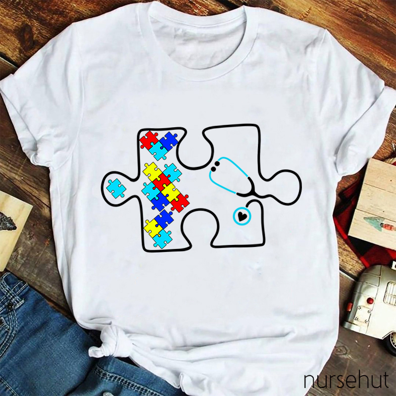 Autism Awareness Healthcare Nurse T-Shirt