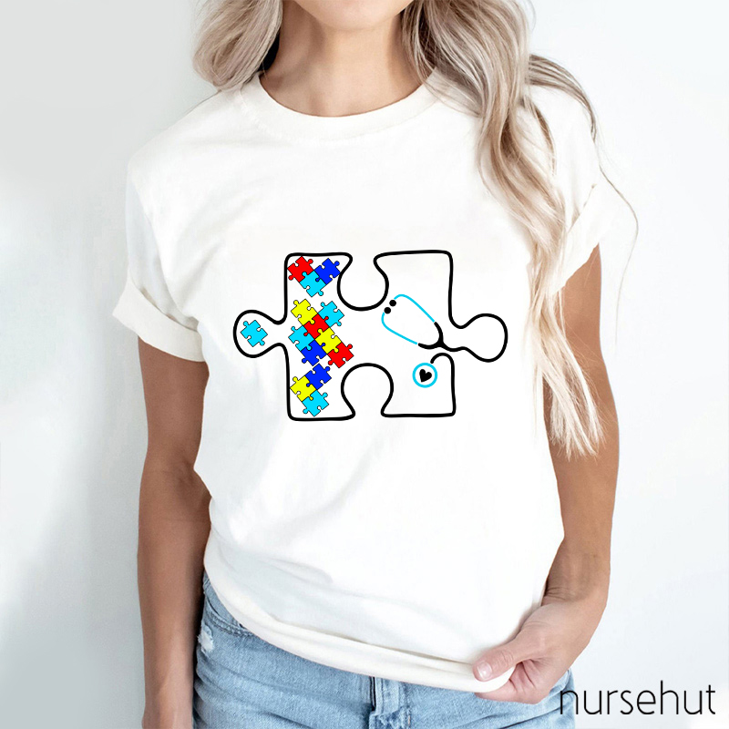 Autism Awareness Healthcare Nurse T-Shirt