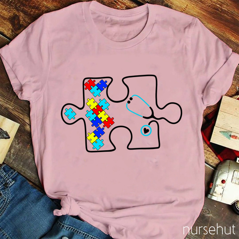 Autism Awareness Healthcare Nurse T-Shirt