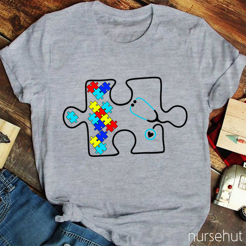 Autism Awareness Healthcare Nurse T-Shirt