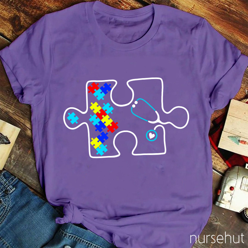 Autism Awareness Healthcare Nurse T-Shirt