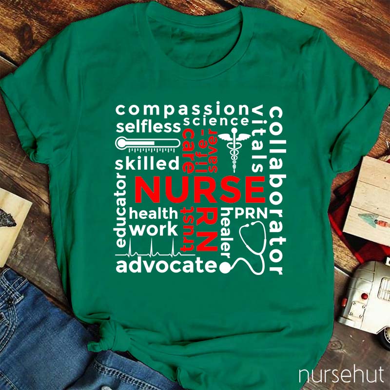 Courage Compassion Selflessness And Loyalty Nurse T-Shirt