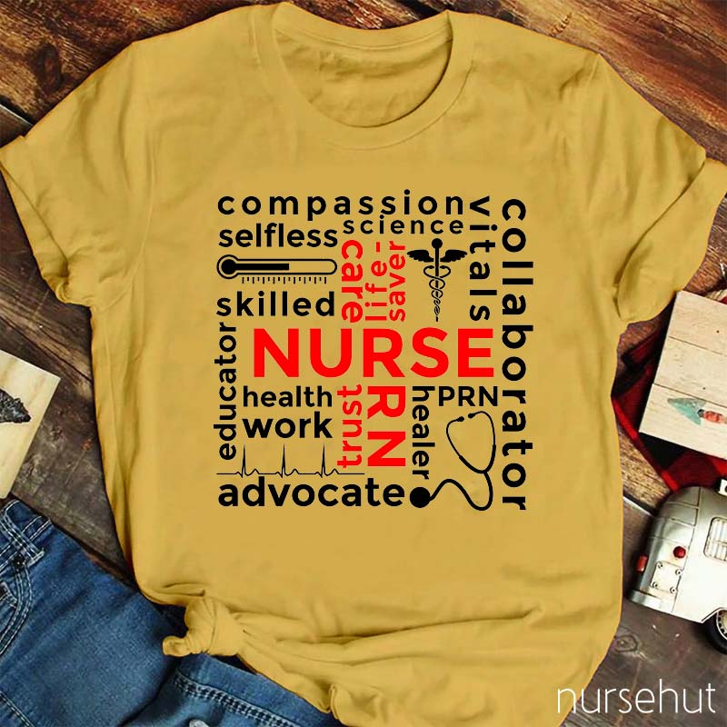 Courage Compassion Selflessness And Loyalty Nurse T-Shirt