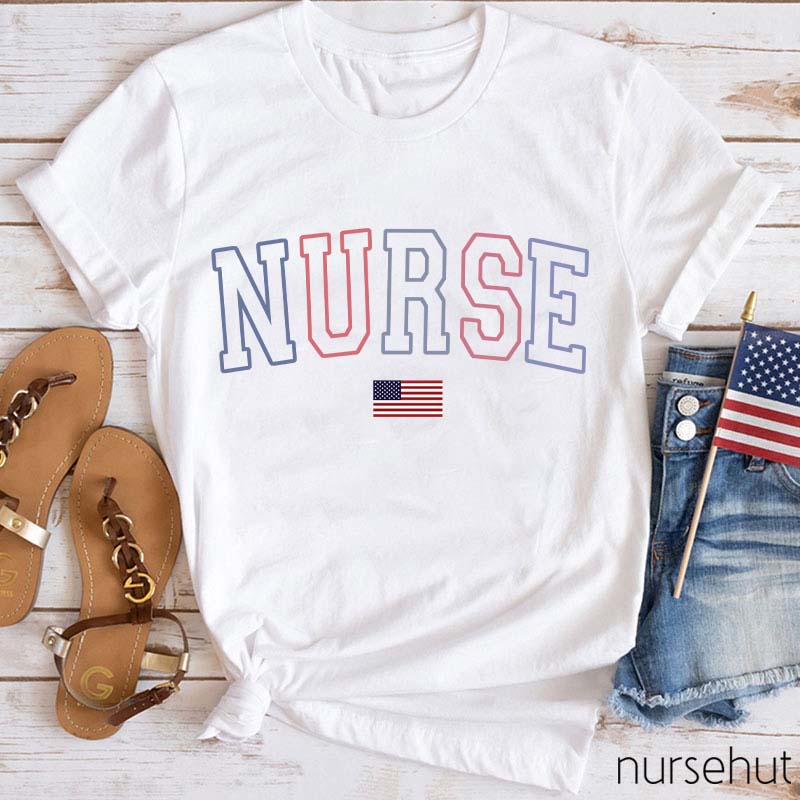 American Flag Nurse T-Shirt
